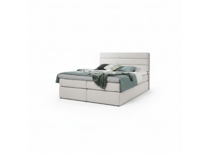 Wit Bed Boxspring bed 180x200 Slaapkamer Ontwerp Tweepersoons Hotel Modern Meubels
