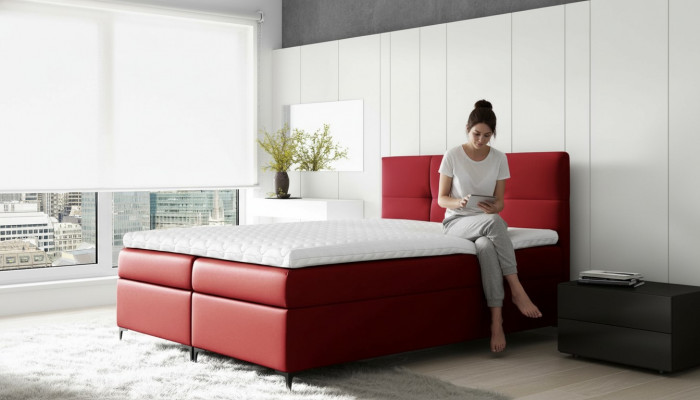 Luxe meubels dubbel hotelbed slaapkamer bedden boxspringbed gestoffeerd bed nieuw