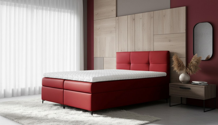 Luxe meubels dubbel hotelbed slaapkamer bedden boxspringbed gestoffeerd bed nieuw