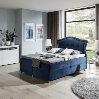 Stof Boxspringbed Textiel Ontwerp Dubbel Hotel Modern Slaapkamer Bed Bedden