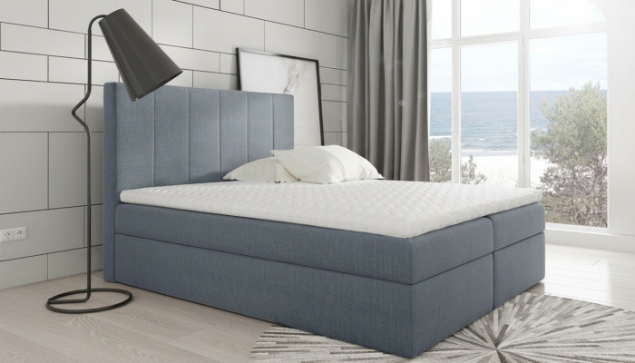 Modern bed slaapkamer bedden stof boxspringbed textiel ontwerp dubbel hotel