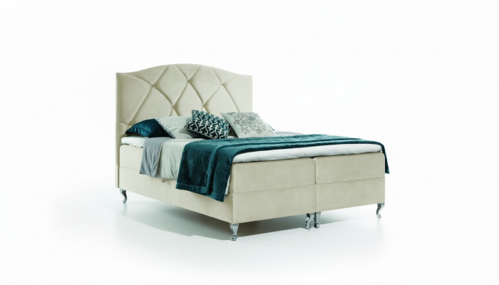 Chesterfield boxspring bed meubels bedden king size fluweel hotel nieuw slaapkamer