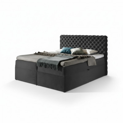 Chesterfield boxspring bed slaapkamer meubels bedden king size fluweel hotel nieuw
