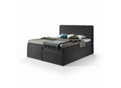 Chesterfield boxspring bed slaapkamer meubels bedden king size fluweel hotel nieuw