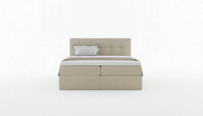 Stof boxspringbed textiel design dubbel hotel slaapkamer modern bed bedden