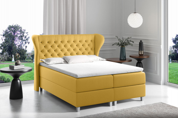 Bed Chesterfield boxspring meubels bedden king size fluweel hotel nieuw slaapkamer