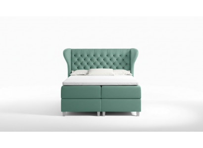 Bed Chesterfield boxspring meubels bedden king size fluweel hotel nieuw slaapkamer