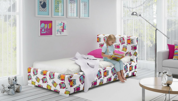 Jongerenbed kinderbed Kids Design Modern Bed kinderkamer 90 cm Bedlade Nieuw