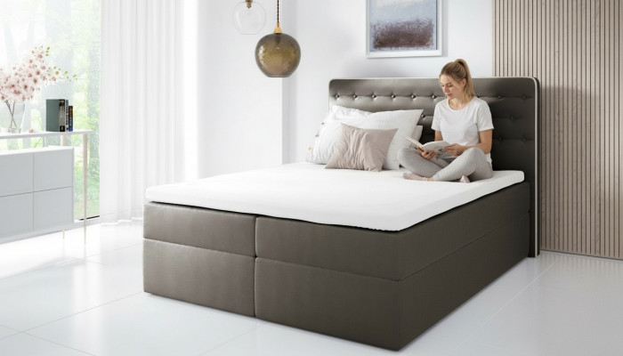 Bed met opbergruimte boxspring bed Eigentijds Dubbel Hotel 160cm Slaapkamer