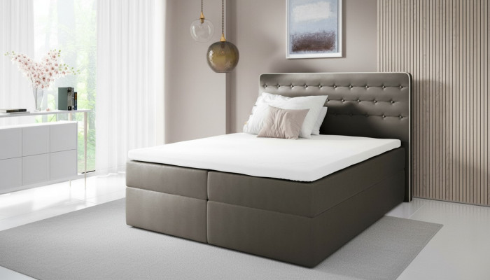 Bed met opbergruimte boxspring bed Eigentijds Dubbel Hotel 160cm Slaapkamer