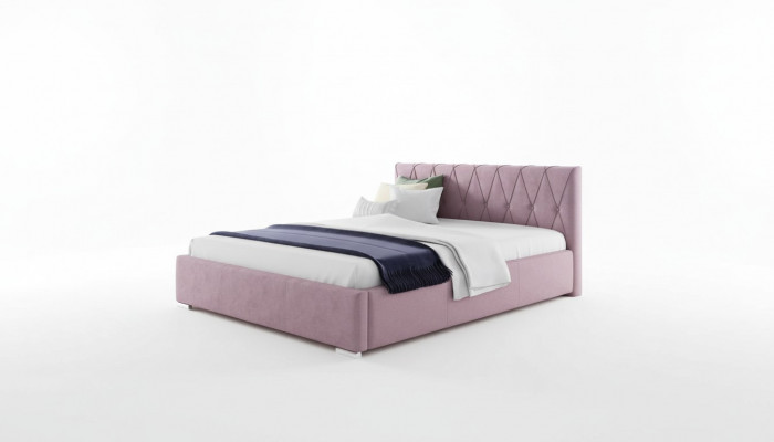 Bed Bedframe Upholstered bed Beds Double hotel 180x200 Bedroom Pink Furniture