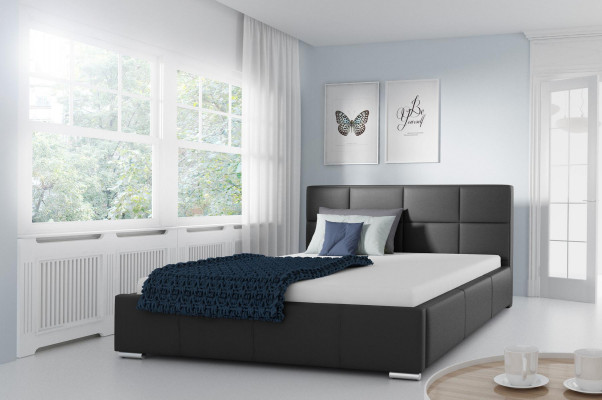 Dubbel Bed Gestoffeerde Bedden Lederen Bed Ontwerp Luxe Meubelen 200x200 Bedframe