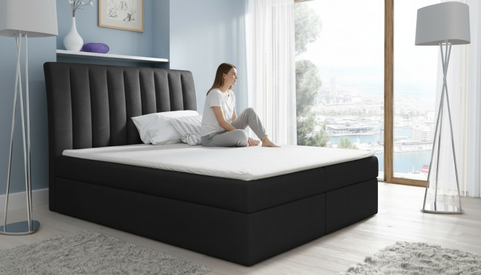 Echtelijk bed Bedframe Bed Bed met gestoffeerde polyester boxspringbed Tweepersoonsbed
