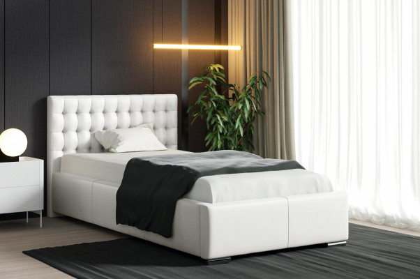 Jongerenbed Bedframe Bed Gestoffeerd bed Bedden Polyester Bedframe Jeugdkamer