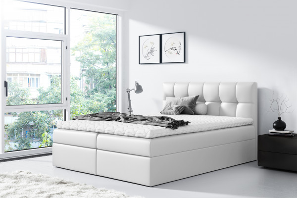 Bed Huwelijksbed Boxspringbed Tweepersoonsbed Modern Blauw Slaapkamer Bedden 160x200