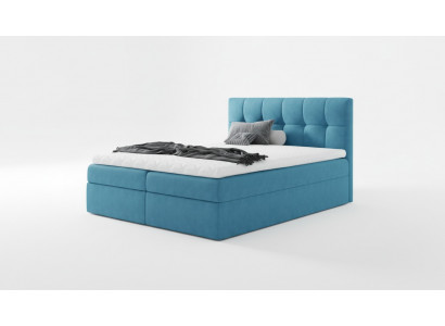 Bed Huwelijksbed Boxspringbed Tweepersoonsbed Modern Blauw Slaapkamer Bedden 160x200