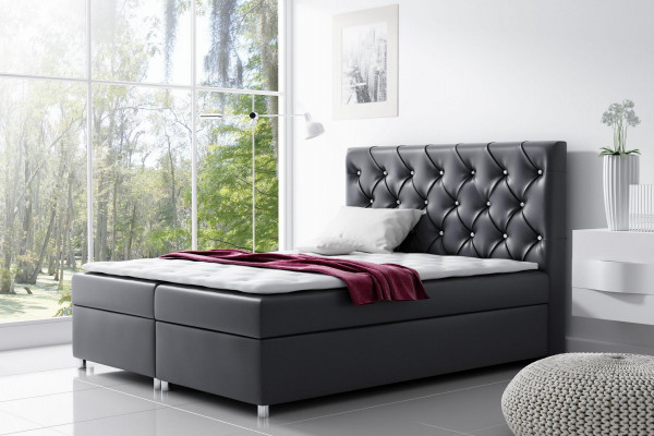 Chesterfield bed Modern boxspringbed Tweepersoonsbed Gestoffeerd bed Bedden 200x200 Nieuw