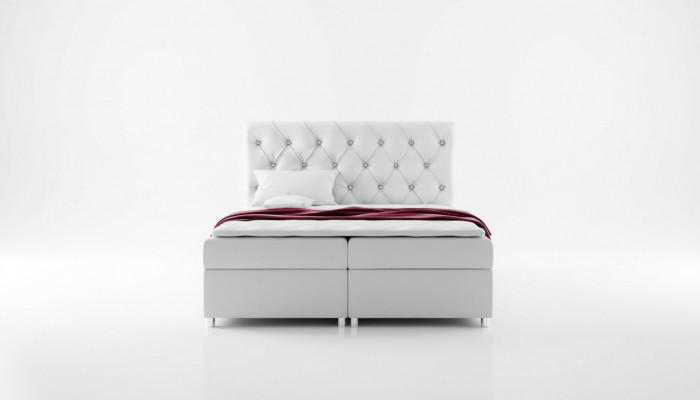 Chesterfield bed Modern boxspringbed Tweepersoonsbed Gestoffeerd bed Bedden 200x200 Nieuw
