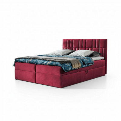 Tweepersoons boxspringbed bed met bedlade echtelijk bedden gestoffeerd bed rood nieuw