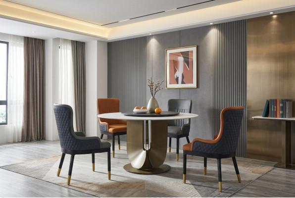 Ronde zuilentafels Ontwerp Tafel Rond Steen Meubels Eetkamer Eettafels Modern