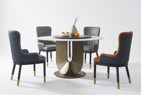 Ronde zuilentafels Ontwerp Tafel Rond Steen Meubels Eetkamer Eettafels Modern