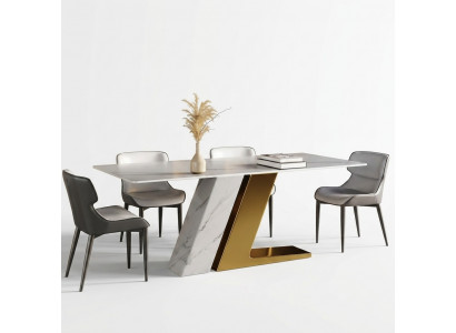 Tafels Ontwerp Tafel Luxe Marmer Imitatie Meubels Eetkamer Eettafels Modern Goud