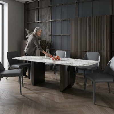 Luxe tafel van metaal eettafel Mega Design Metalen tafels Eetkamer meubels Eettafels