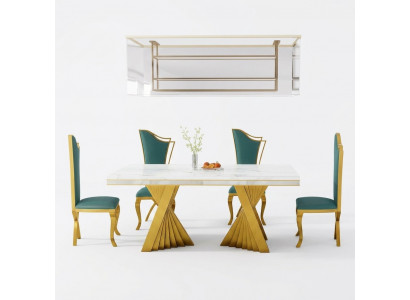 Luxe eettafel eetkamertafel Goud Metaal tafels Eettafels Meubels Inrichting