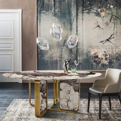 Stenen eettafels Ronde tafels Design tafel Ronde meubels Eetkamer Modern Nieuw