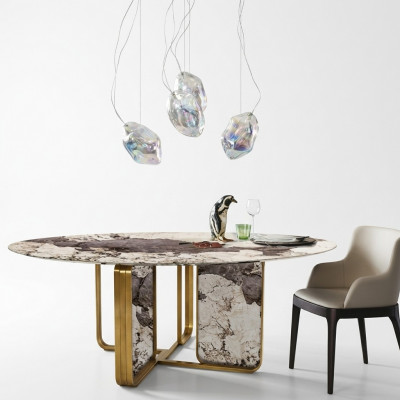 Stenen eettafels Ronde tafels Design tafel Ronde meubels Eetkamer Modern Nieuw
