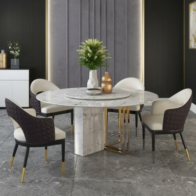 Ronde luxe tafel ontwerp Tafels rond stenen meubels Eetkamer Eettafels Modern Nieuw