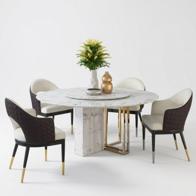 Ronde luxe tafel ontwerp Tafels rond stenen meubels Eetkamer Eettafels Modern Nieuw