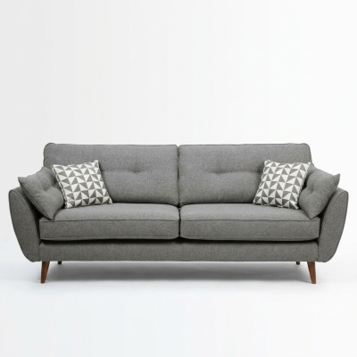Zitbank Bankstel 2-zits Stof Zitmeubilair Ontwerp Bank Bankstellen Stof Grijs 226 cm Nieuw