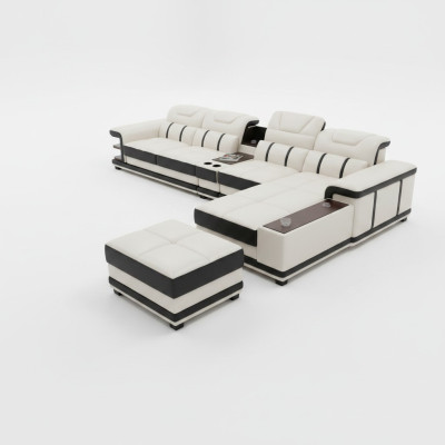 Woonlandschap hoekbank L-vormige hoekbank gestoffeerde bank zitbank ontwerpbank sofa's kunstleer