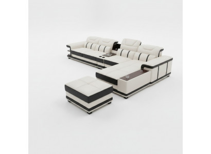 Woonlandschap hoekbank L-vormige hoekbank gestoffeerde bank zitbank ontwerpbank sofa's kunstleer