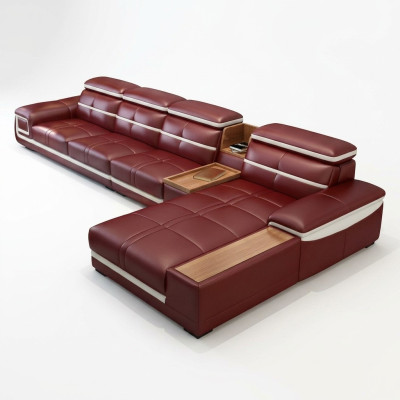 Luxe hoekbank L-vorm kunstleer hoekbank zitbank designbank banken rood nieuw