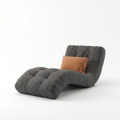 Chaiselongue Chesterfield ligbed ontwerp Club Chaise gestoffeerde stoffen bank bank nieuw