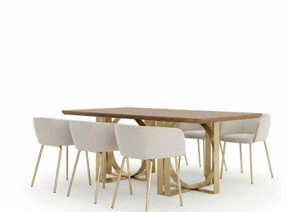 Stoelen Fauteuils Eetkamerstoel Eetkamer Stoel Stof Leuning Hout Luxe Zitplaats Nieuw