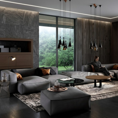 XXL Luxe Bank Zitbanken Stof Woonkamer Design Bankstellen Bekleding Modern 590 cm  XXL Luxe Bank Banken Stof Woonkamer Design Bankstellen Bekleding Modern 590 cm