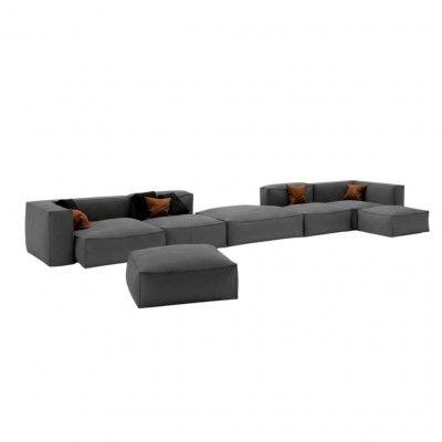 XXL Luxe Bank Zitbanken Stof Woonkamer Design Bankstellen Bekleding Modern 590 cm  XXL Luxe Bank Banken Stof Woonkamer Design Bankstellen Bekleding Modern 590 cm