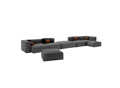 XXL Luxe Bank Zitbanken Stof Woonkamer Design Bankstellen Bekleding Modern 590 cm  XXL Luxe Bank Banken Stof Woonkamer Design Bankstellen Bekleding Modern 590 cm