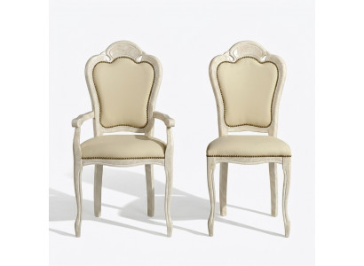 Stoel met armleuning Eetkamerstoel Hout Nieuw Eetkamerstoelen Design Fauteuil Barok