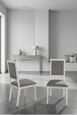 Stoel eetkamerstoel hout stof eetkamerstoelen design fauteuil grijs nieuw Lees nieuw