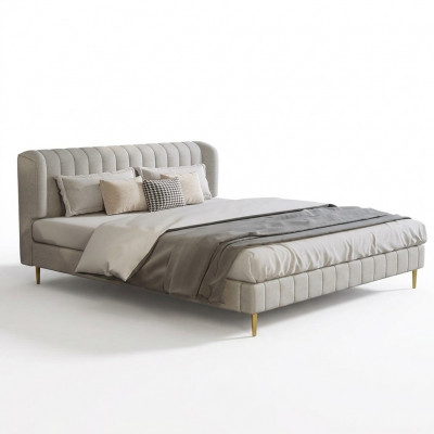Bedden Dubbele Slaapkamer Luxe Chesterfield Designer Bed Leder Hotel