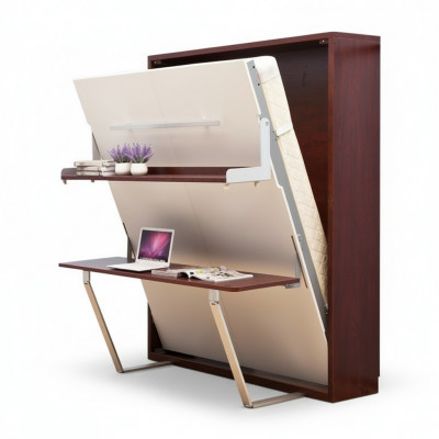 Bureau Plank Bed 2-in-1 Functionele Kastbed Meubels Tafel Wandbed Bedden