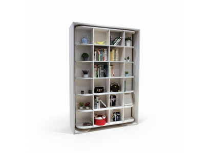 Bed Boekenkast Plank Logeerbed Kasten Wandkast Bedden