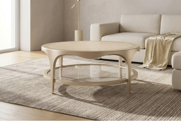 Woonkamer meubel Tafel Salontafel Ontwerp Luxe Inrichting Hout Tafels Ovaal Rond