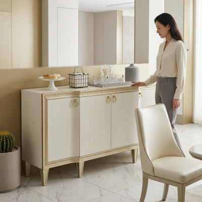Laden luxe kasten zijlaag bord edel hout ontwerp console kast commode
