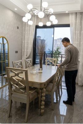 Eetkamer set Eetgroep Houten Tafel Tafels 7-delig Compleet Set 6 Stoelen Eettafel