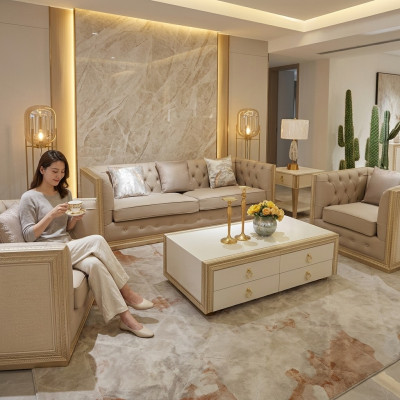 Garnituur 3+1 zits zitkussen bankstellen bankstellen Nieuw Ontwerp Bank Sofa